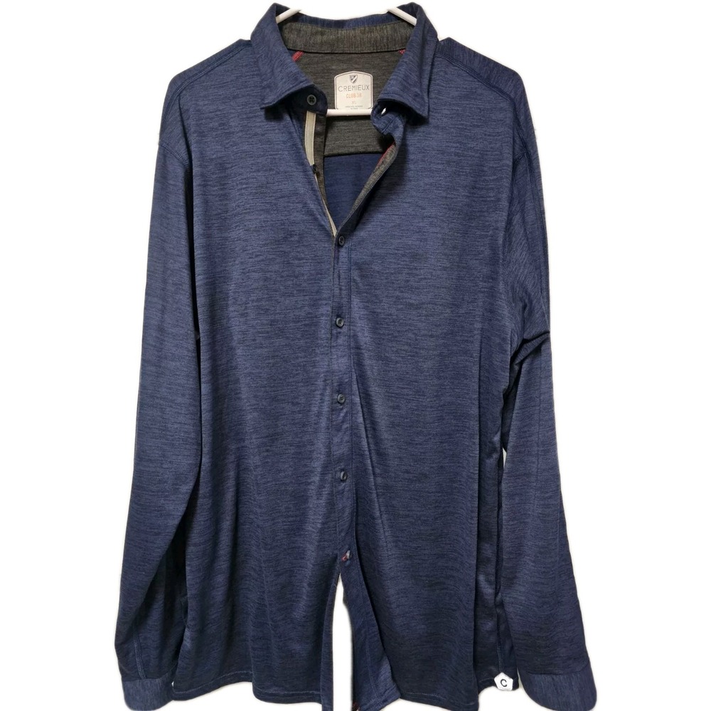 Daniel Cremieux Club 38  Mens XL Dark Blue Long Sleeve Button Down Super Soft